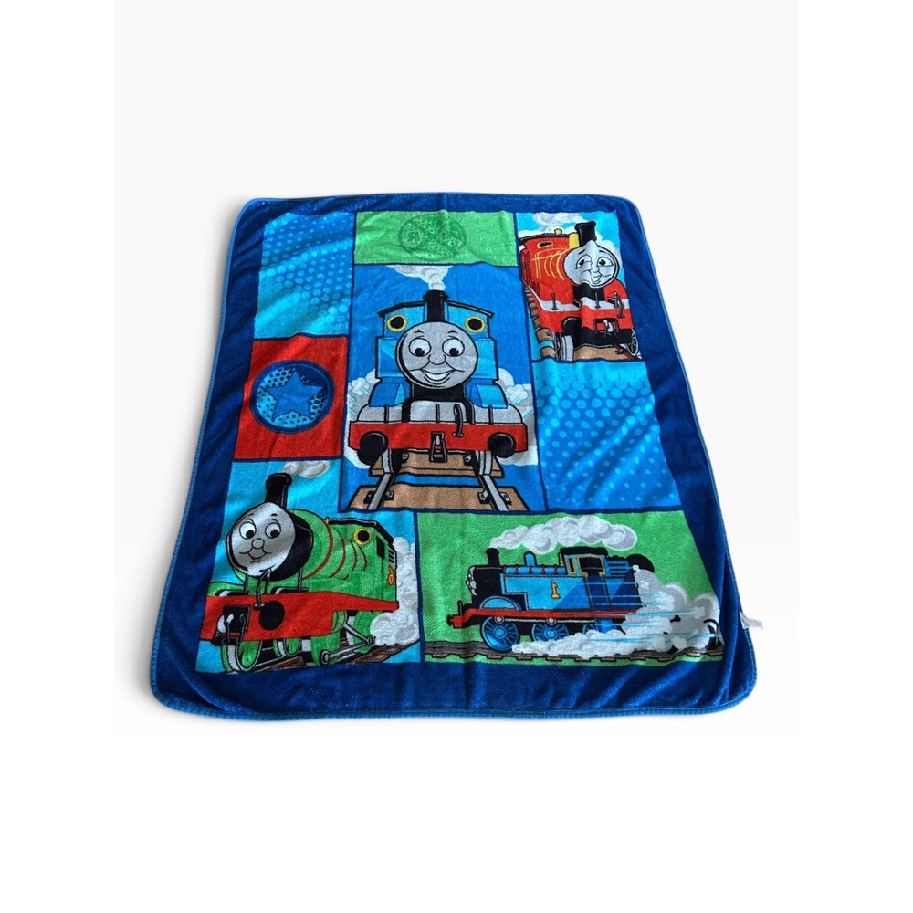 Thomas and Friends Fleece Throw Blanket Blue Percy James Train Kids Bedding